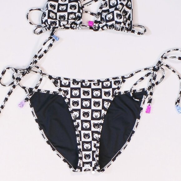 Teddy Fresh Other - Teddy Fresh Bikini Bottoms NWOT check bear beady womens Black White (medium)